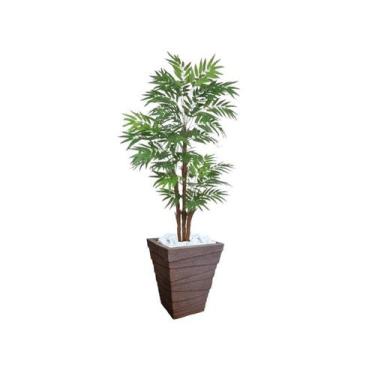 Imagem de Planta Artificial Árvore Palmeira Phoenix 1,77m kit + Vaso Trapézio D.