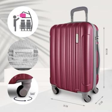 Imagem de Mala de Bordo para Viagem Trip Vinho Jacki Design - G