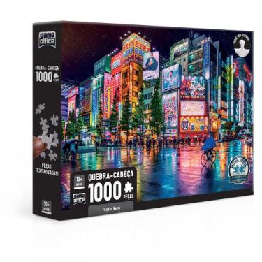 Imagem de Puzzle Quebra-cabeça Japão Tóquio Neon 1000 Peças 61x44cm - Toyster