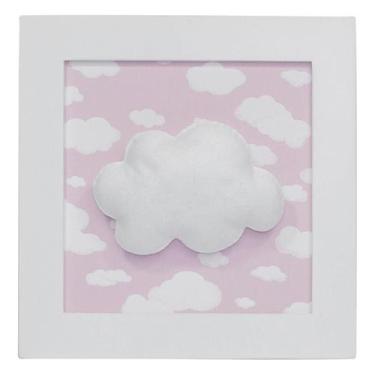 Imagem de Quadro Decorativo Nuvem Rosa Quarto Bebê Infantil Menina - Potinho de 