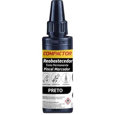 Imagem de Tinta Marcador Permanente Reabastecedor Preto 30ML Caixa com 12 - Comp