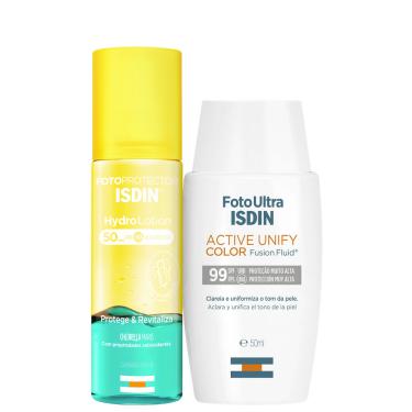 Imagem de Kit ISDIN Foto Ultra Active Unify Fusion Fluid Color + HydroLotion (2 Produtos)