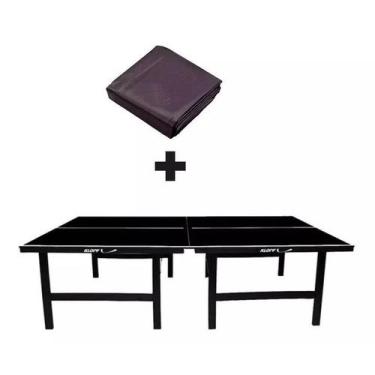 Imagem de MESA DE PING PONG COR PRETA MDP 15mm KLOPF 1010 Oficial + Capa para me