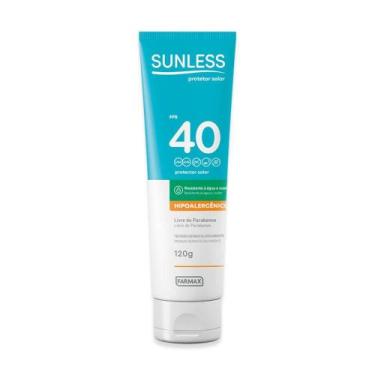 Imagem de Protetor Solar Sunless 120g Fps 40 Hipoalergenico Farmax