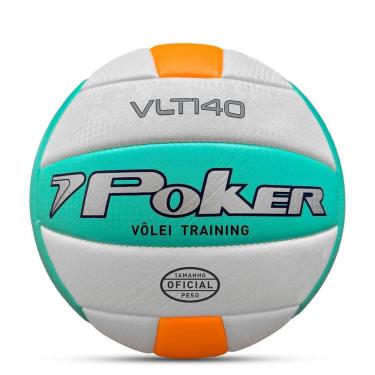 Imagem de Bola Vôlei Training VLT 140 Soft N°4 Praia Quadra Válvula Removível Poker