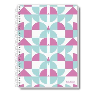Imagem de Caderno Universitário 10 Matéria 160 Folhas Pauta Branca, FIGURAS ROSA