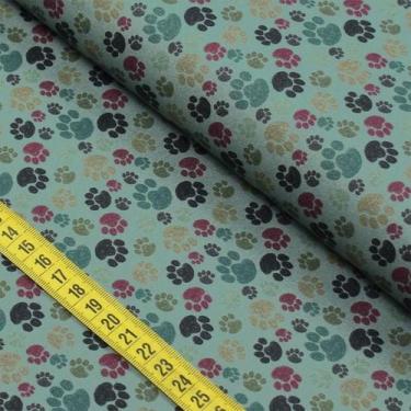 Imagem de Tecido Estampado para Patchwork - TBT Gatinhos Country : Mini Patinhas