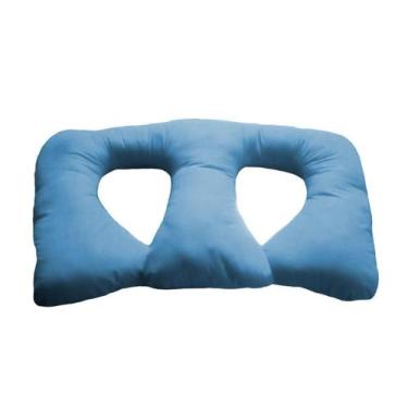 Imagem de Almofada de Amamentação Grande de Gêmeos Happy Line, Azul aço