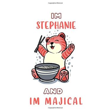 Imagem de Stephanie : Cute Cat Ramen Noodles Journal: Notebook With Name On Front Cover, 120 pages College Ruled Notebook Journal & Diary for Writing & Note ... Personalized Notebooks For Girls And Women)