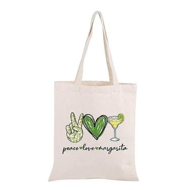Imagem de JXGZSO Presente de barman Peace Love Margarita bolsa cosmética com zíper bolsa de maquiagem Margarita Beber Lover Gift, Compras Peace Love Margarita, One Size