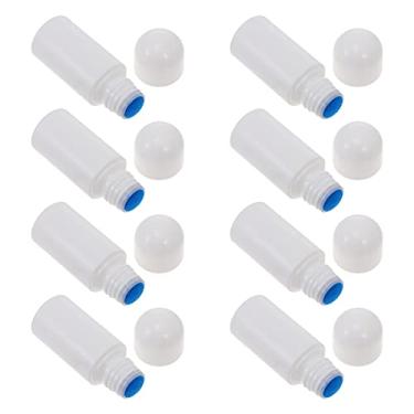 Imagem de Lurrose 8 frascos desodorantes aplicador de cabeça de esponja, frascos líquidos, recarregáveis, subfrascos, esponja, linimento, cosméticos, viagem, loção de armazenamento, 50 ml