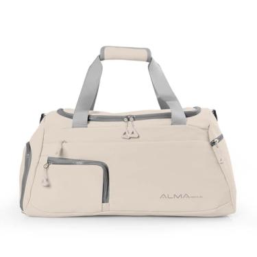 Imagem de Bolsa Mala Para Academia Viagem Nude 5 Compartimentos Alma Genius