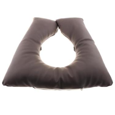 Imagem de YWJLQH Capa de assento do vaso sanitário riser flexível engrossar simples cabeceira almofada universal para idosos viajando, Cabaça Tipo Marrom