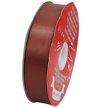 Imagem de Fita de Cetim Trader 22mm N5 com 50 Metros, COR 098 MARRON ESCURO, 50 