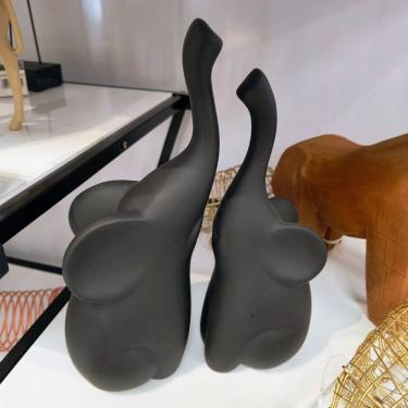 Imagem de Casal  De Elefantes Ceramica 2 Peças