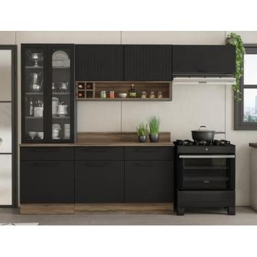 Imagem de Conjunto para Cozinha Exclusive Itatiaia com Cristaleira em Aço e Port