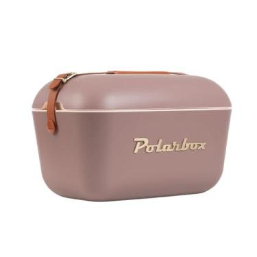 Imagem de Polarbox Cooler Cooler retrô para praia, vintage, piquenique, lancheira, portátil, viagem, acampamento, caminhada, caixa de gelo estilo anos 90, extra grande, leve para latas, cervejas e bebidas
