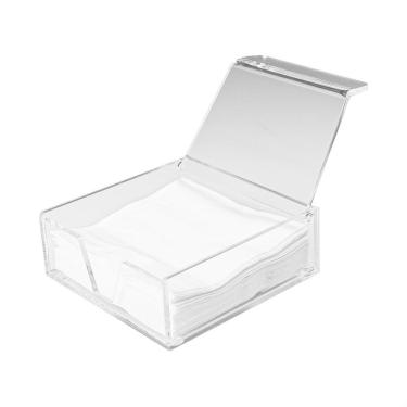 Imagem de Porta Guardanapos Acrílico Transparente 5mm Centauri Mod M Organizador Mesa Cozinha Compacto Prático