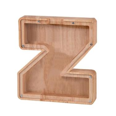 Imagem de Caixa de madeira para guardar moedas, caixa de dinheiro, cofrinho para crianças, decoração de casa - Z