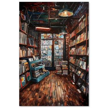 Imagem de Jefuzh Pôster de loja de discos de vinil capa de álbum de arte de parede de música vintage capas impressões presentes para amantes de discos de vinil sala de estar quarto decoração de parede 40 x 61