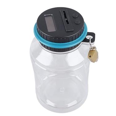 Imagem de Pote de economia de cofrinho GRCFUMO, banco de dinheiro transparente inquebrável com contador LCD, pote de economia de dinheiro para meninos e meninas, aniversário de Natal