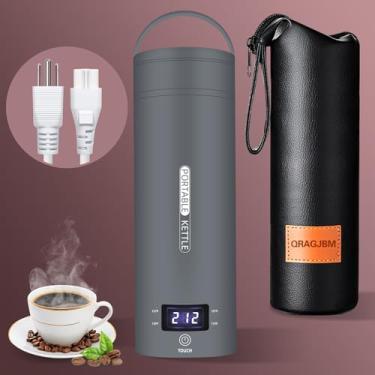 Imagem de Chaleira elétrica portátil pequena mini chaleira de café caldeira de água, aquecedor de água com 4 controles de temperatura, aço inoxidável 304 com desligamento automático e proteção contra fervura a