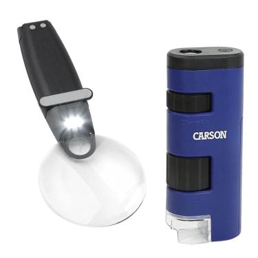 Imagem de Microscópio De Bolso Mm-450 Carson + Lupa De Aumento Bifocal