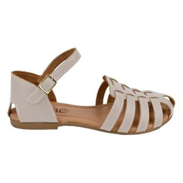Imagem de Sandália Feminina Rasteirinha Gladiadora Fechada Conforto Leve RA1.01 (Off White, BR, Adulto, Numérico, M, 35)