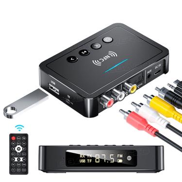 Imagem de Transmissor Receptor Digital Áudio Bluetooth 5.0 Tv Usb Fm