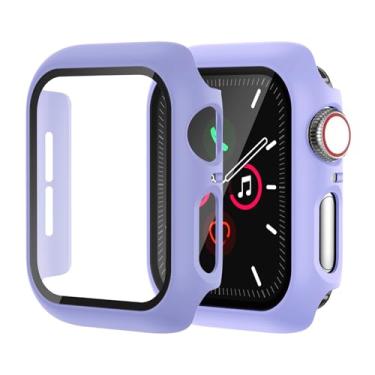 Imagem de Capa rígida para Apple Watch Series SE 6 5 4 4 mm [proteção total], protetor de tela integrado [sensível ao toque] Capa protetora fina para iWatch S6/S5/S4/SE, acessórios de 44 mm, lilás