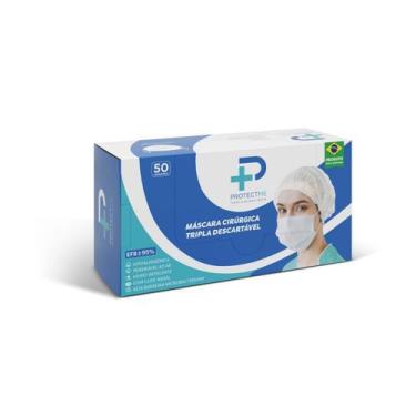 Imagem de Máscara Cirúrgica Tripla Descartável Com 50 unidades - Protectme