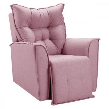 Imagem de Poltrona Reclinavel Do Papai Para Sala King Linho Rosê - Shop das Cabe