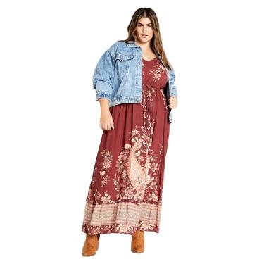 Imagem de Plus Size Maxi Faith in Desert Rose Paisley, Paisley Rosa Deserto, 25 Plus Size