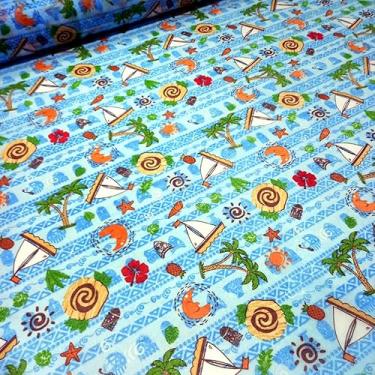 Imagem de TNT Estampado Moana Azul Praiana Havaiana 6.00m X 1,40m
