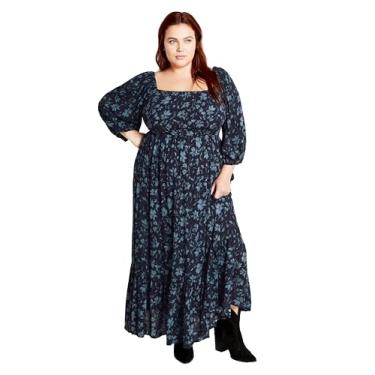 Imagem de Plus Size Maxi Kaylee PRT em floral extravagante, Floral extravagante, 60-62