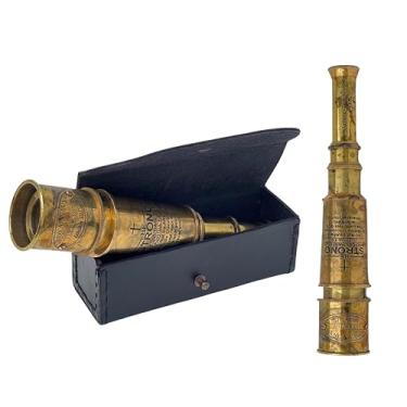 Imagem de Telescópio de navegação pirata de latão portátil com caixa de madeira - da Explore (17")