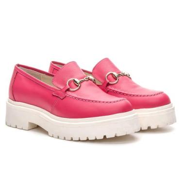 Imagem de Mocassim Couro Tratorado Feminino Com Bridão Clássico - Bigioni, 37, R