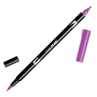 Imagem de Tombow Marcadores de arte caneta pincel duplo, roxo 665, pacote com 6