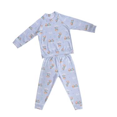 Imagem de PIJAMA AGASALHO HORA DE DORMIR BABY JOY WEAR ESTAMPADO URSO AZUL M