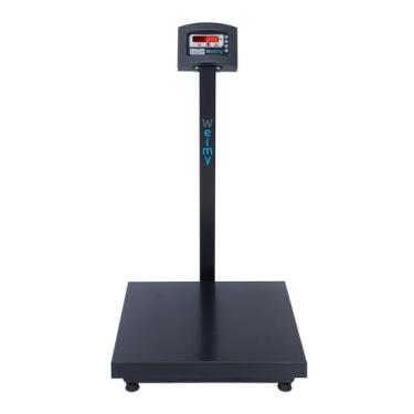 Imagem de Balança Digital Industrial 300kg C/ Coluna 50x50 Preta Welmy, 110V/220