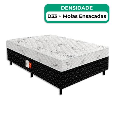 Imagem de Cama Conjugada Viúva Ultra Confort Molas Ensacadas  V-Store 128x188x50