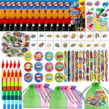 Imagem de FOCone Kit Com 130 Peças De Lembrancinhas Temáticas Para Festa Aniversário - Inclui Livro Colorir A Granel, Pulseiras Emblemas, Adesivos Tatuagem, Giz Cera, Sacola Presente, Preenchimento, Atividade