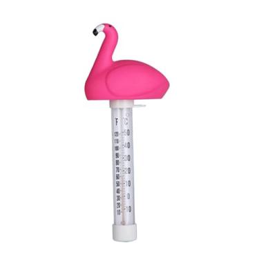 Imagem de Generic Termômetro flutuante para piscina, resistente a quebras, fácil, para piscinas, lagos de peixes, banheiras de bebê, Flamingo