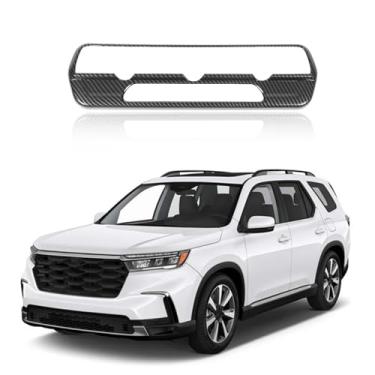 Imagem de HIRUFAIT Acabamento da moldura do botão de ajuste do console central para Honda Pilot 2023 2024, capa decorativa do painel do interruptor de ar condicionado de controle central ABS, 1 peça (padrão de