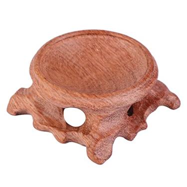 Imagem de ZJchao Suporte de Esfera, Madeira Maciça Com Estilo Retro de Estilo Cristal Stand Stand para Decoração de Casa