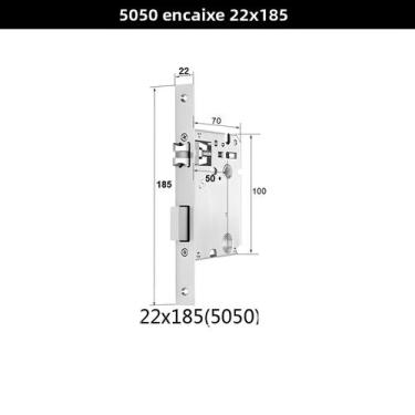 Imagem de Corpo de fechadura de encaixe 5050 para fechaduras eletrônicas para Sm