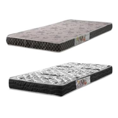 Imagem de Conjunto 2 Colchões Solteiro 88x188 Espuma D20 Branco - CASA H