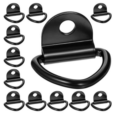 Imagem de MAQUITA Âncoras de amarração de anel em V com 12 peças de 5 cm de diâmetro de aço com anel em V parafuso na âncora de reboque para reboque, carga, caminhão, armazém, barco