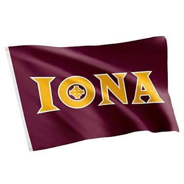 Imagem de Desert Cactus Bandeira Iona College Gaels NCAA 100% poliéster para ambientes internos e externos, 91 cm x 1,5 m (bandeira 5a)