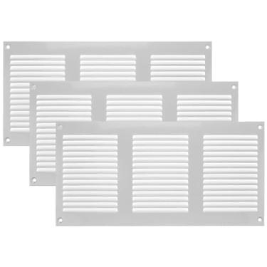 Imagem de Vent Systems 30.5 cm x 15.2 cm Capa de ventilação branca Grelha de retorno de ar de metal com tela de proteção contra pragas Capa de ventilação HVAC para melhoria da casa capa de duto de ventilação